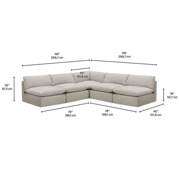 Modular Sectional - 5 pcs Beige Best
