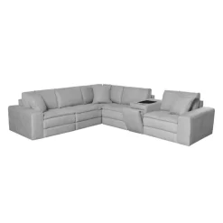 Modular Sectional and Console with Integrated Sound System – 6 pcs Grey Best