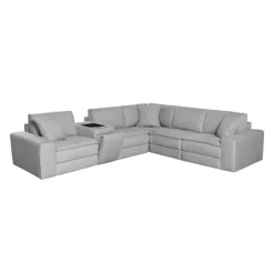 Modular Sectional and Console with Integrated Sound System – 6 pcs Grey Best