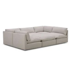 Modular Sectional Bed - 6 pcs Beige Online