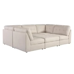 Modular Sectional with Ottoman - 6 pcs Beige Online