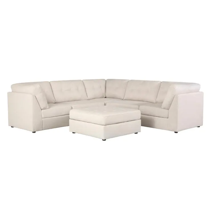 Modular Sectional with Ottoman - 6 pcs Beige Discount