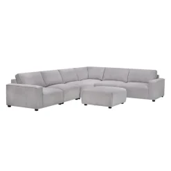 Sofa By Fancy Modular Sectional with Ottoman - 7 pcs Grey Best