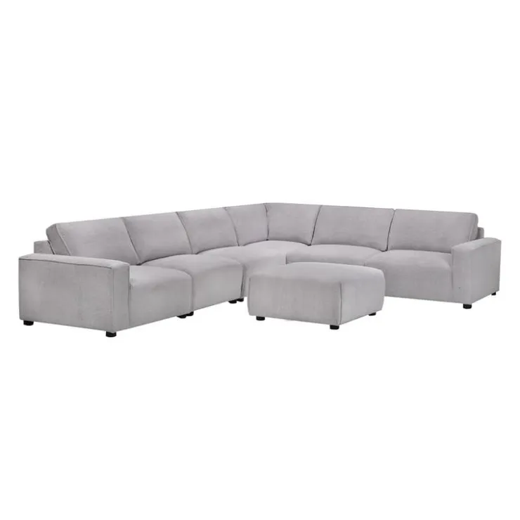 Sofa By Fancy Modular Sectional with Ottoman - 7 pcs Grey Best