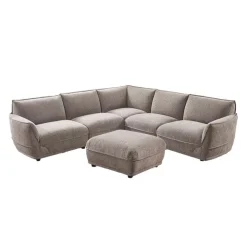 Modular Sectional with Ottoman - 6 pcs Taupe Grey Discount