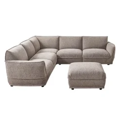 Modular Sectional with Ottoman - 6 pcs Taupe Grey Discount