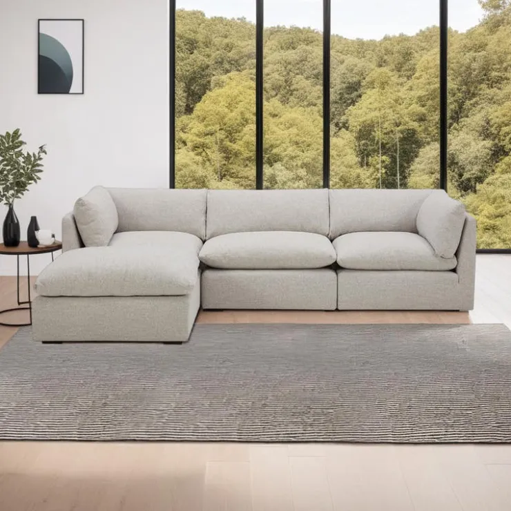 Modular Sectional with Ottoman - 4 pcs Beige Outlet