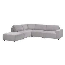 Sofa By Fancy Modular Sectional with Ottoman Positioned to the Left Seat - 5 pcs Grey Hot