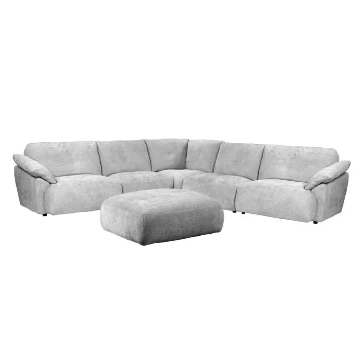 Modular Sectional with Ottoman - 6 pcs Grey Outlet