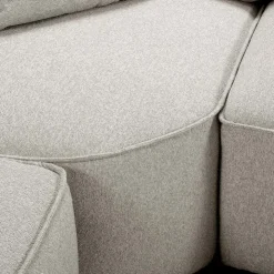 Modular Sectional with Ottoman - 5 pcs Light Grey