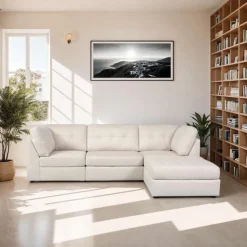 Modular Sectional with Ottoman - 4 pcs Beige Sale
