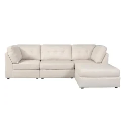 Modular Sectional with Ottoman - 4 pcs Beige Sale