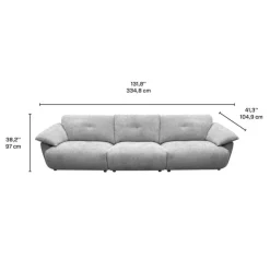 Modular Sofa - 3 pcs Grey Clearance