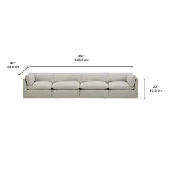 Modular Sofa - 4 pcs Beige Outlet