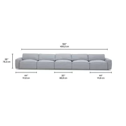 Modular Sofa - 5 pcs GREY
