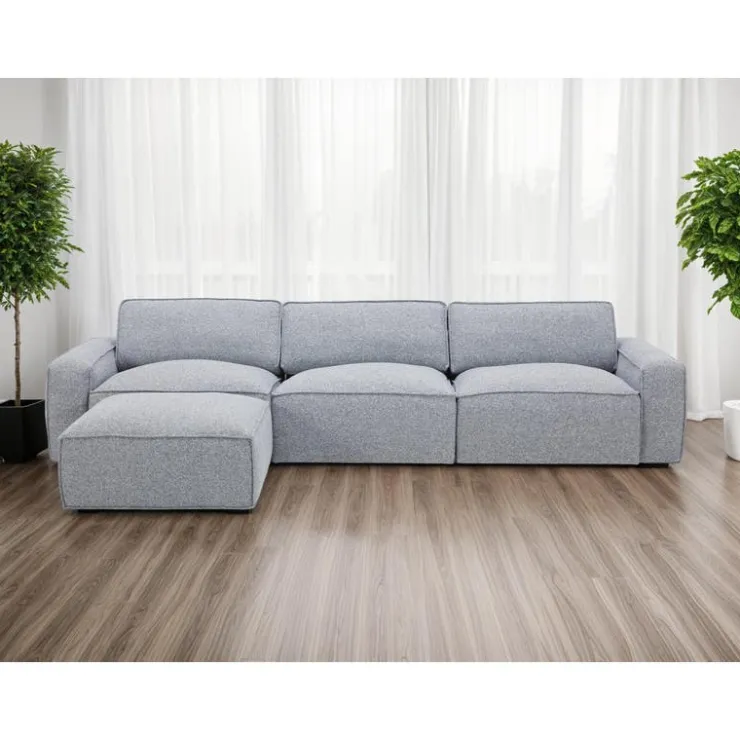 Modular Sofa with Ottoman - 4 pcs GREY Outlet