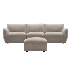 Modular Sofa with Ottoman - 4 pcs Taupe Grey New
