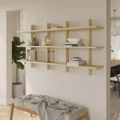 Nexera Modular Wall Shelving System Birch Hot