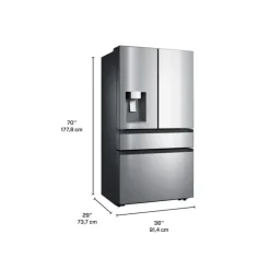 Moffat 22 Cu Ft 36 In Refrigerator Bottom Freezer, French door - MYE22HYPKFS Stainless Steel Best