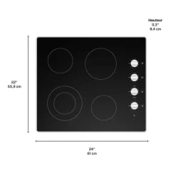 Moffat Cooktop Glass-Ceramic 24"     - MCP2024DXBB Black Outlet