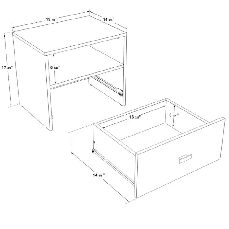 SUA-V Nightstand - Natural Hot