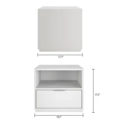 Nexera Nightstand - White Hot