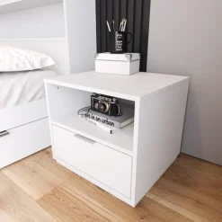 Nexera Nightstand - White Hot