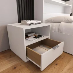 Nexera Nightstand - White Hot