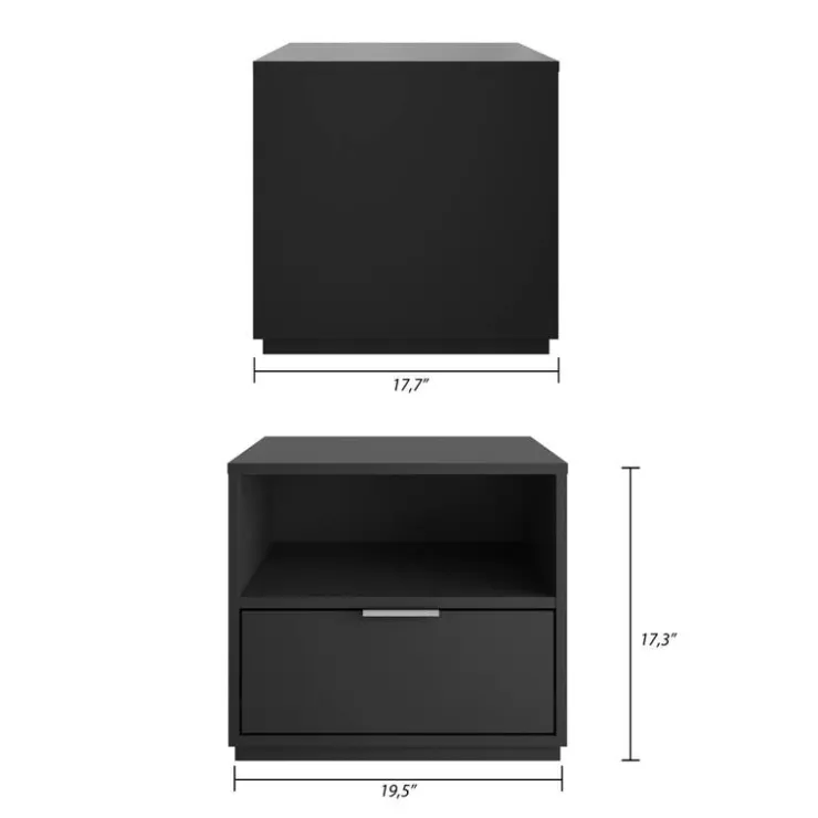 Nexera Nightstand - Black Discount
