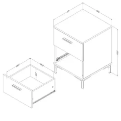 Meubles South Shore Nightstand - South Shore Nordik Oak Sale