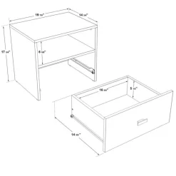 SUA-V Nightstand - Taupe Online