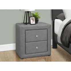 Monarch Nightstand - upholstered / 2 storage drawers - 21