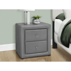 Monarch Nightstand - upholstered / 2 storage drawers - 21