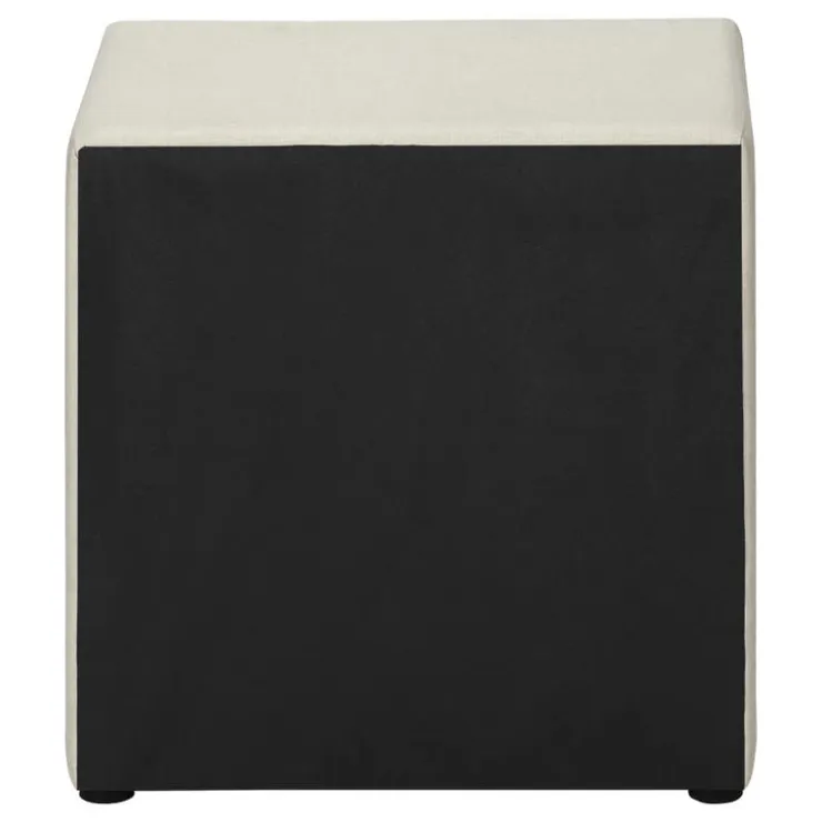 Monarch Nightstand - upholstered / 2 storage drawers - 21"h - linen-look - Beige Outlet