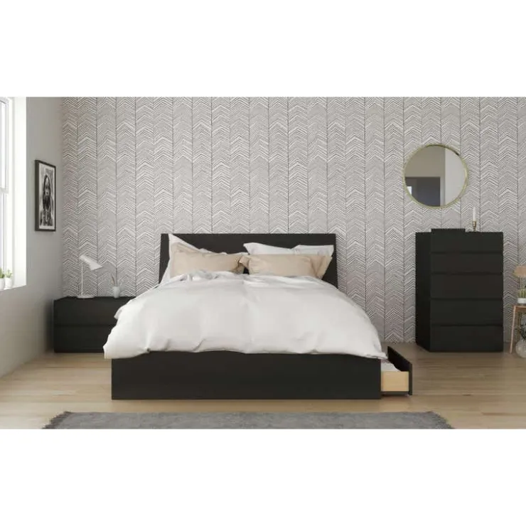 Nexera Nightstand, 1-Drawer, - Black Clearance
