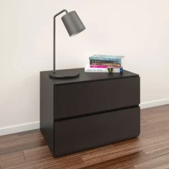 Nexera Nightstand, 1-Drawer, - Black Clearance