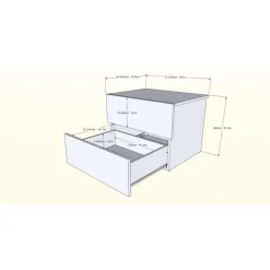 Nexera Nightstand, 2-Drawer, Natural Maple - Beige Outlet