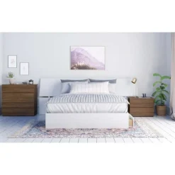 Nexera Nightstand, 2-Drawer, Walnut - Brown Online