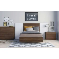 Nexera Nightstand, 2-Drawer, Walnut - Brown Online