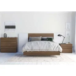 Nexera Nightstand, 2-Drawer, Walnut - Brown Online