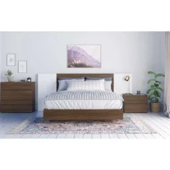 Nexera Nightstand, 2-Drawer, Walnut - Brown Online