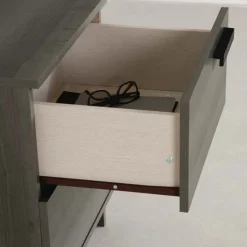 Meubles South Shore Nightstand With 2 Drawers - South Shore Gray Maple