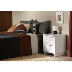 Meubles South Shore Nightstand With 2 Drawers - South Shore Pure White Sale