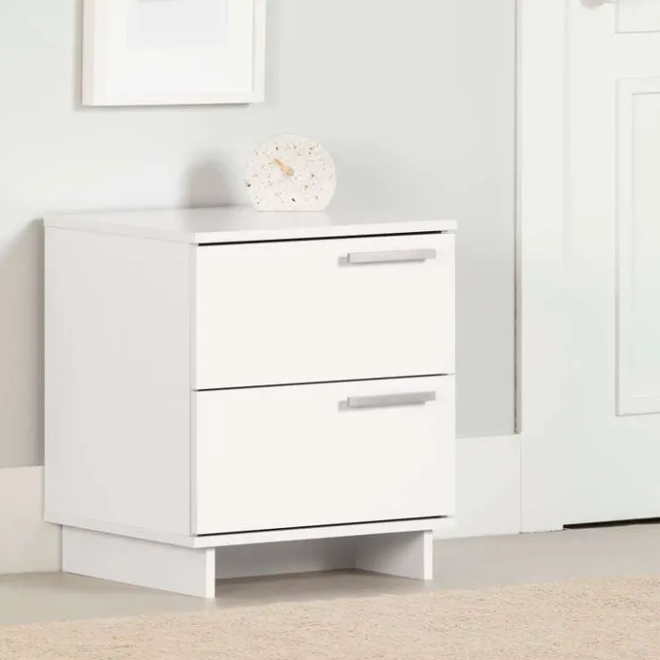 Meubles South Shore Nightstand With 2 Drawers - South Shore Pure White Sale