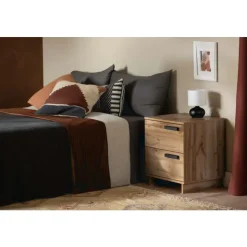 Meubles South Shore Nightstand With 2 Drawers - South Shore Nordik Oak Clearance