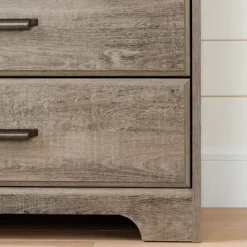 Meubles South Shore Nightstand with Charging Station - South Shore WEATHERED OAK