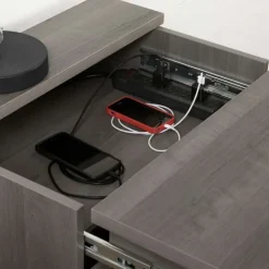 Meubles South Shore Nightstand with Charging Station - South Shore GRAY MAPLE Best
