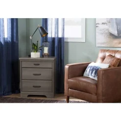 Meubles South Shore Nightstand with Charging Station - South Shore GRAY MAPLE Best