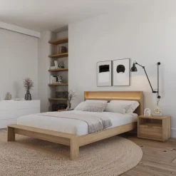 Nexera Nightstand with 1-Drawer - Brown Oak Online