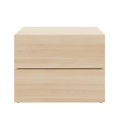 Nexera Nightstand With 2-Drawers - Natural Blonde Oak Outlet
